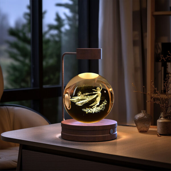 Crystal Ball Cosmic Dinosaur Indoor Night Light USB Power Warm Bedside Light Birthday Gift Night Lamp - Image 7