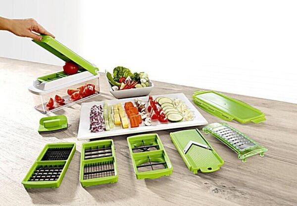 12pcs Multifunctional Vegetable Chopper Handle Food Grate Food Chopper Vegetable Slicer Dicer Cut Kitchen Gadgets - Image 8