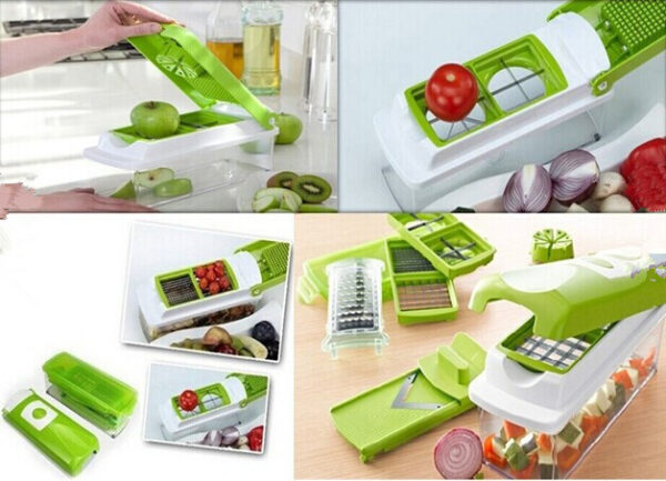 12pcs Multifunctional Vegetable Chopper Handle Food Grate Food Chopper Vegetable Slicer Dicer Cut Kitchen Gadgets - Image 5